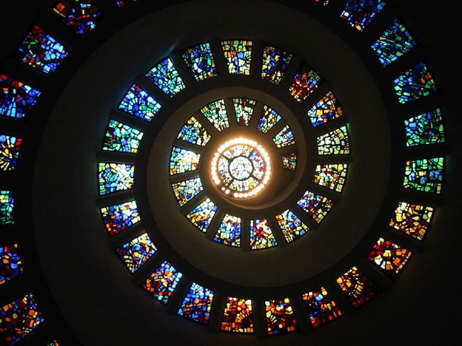 spiral stained glass